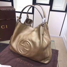 Gucci Soho Leather Hobo Bag Gold 282308