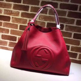 Gucci Soho Leather Hobo Bag Dark Red 282308