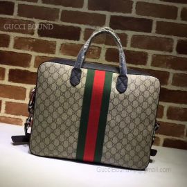 Gucci Web GG Supreme Briefcase Khaki 387102