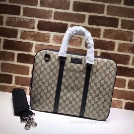 Gucci Signature Leather Briefcase Khaki 451169