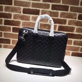 Gucci Signature Leather Briefcase Black 451169