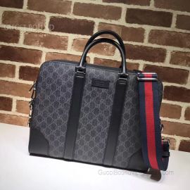Gucci GG Supreme Briefcase Dark Gray 474135