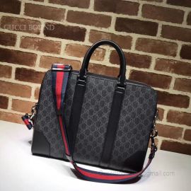 Gucci GG Supreme Briefcase Dark Gray 474135