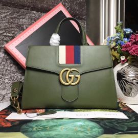 Gucci Web GG Marmont Small Top Handle Bag Green 476470