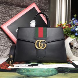 Gucci Web GG Marmont Small Top Handle Bag Black 476470