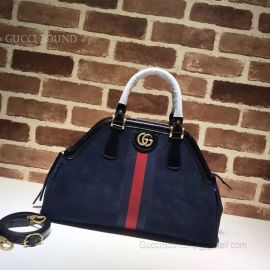 Gucci ReBelle Medium Top Handle Bag Dark Blue 516459