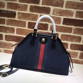Gucci ReBelle Medium Top Handle Bag Dark Blue 516459