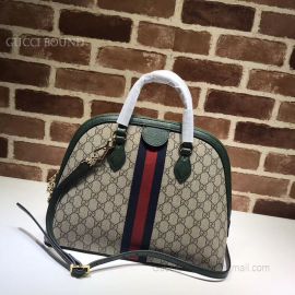 Gucci Ophidia GG Medium Top Handle Bag Green 524533