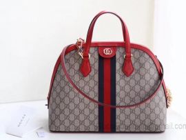 Gucci Ophidia GG Medium Top Handle Bag Red 524533