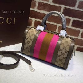 Gucci Vintage Web Original GG Boston Bag Pink 269876