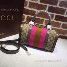 Gucci Vintage Web Original GG Boston Bag Pink 269876