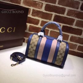Gucci Vintage Web Original GG Boston Bag Blue 269876