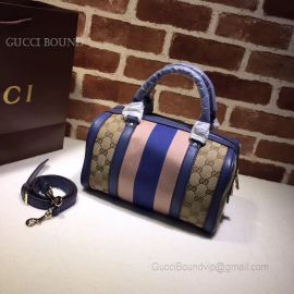 Gucci Vintage Web Original GG Boston Bag Blue 269876