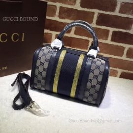 Gucci Vintage Web Original GG Boston Bag Black 269876