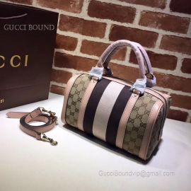 Gucci Vintage Web Original GG Boston Bag White And Black 269876