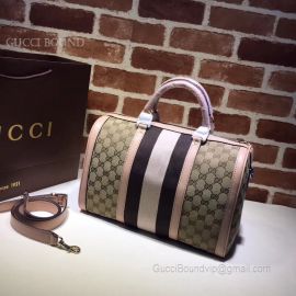 Gucci Vintage Web Original GG Boston Bag Modena And White 247205