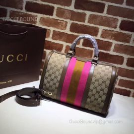 Gucci Vintage Web Original GG Boston Bag Lavender 247205