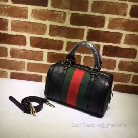 Gucci Vintage Web Original GG Boston Bag Dark Green And Red 269876
