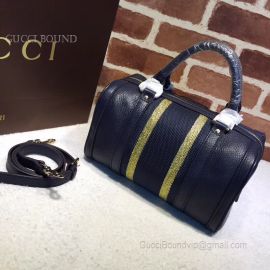 Gucci Vintage Web Original GG Boston Bag Navy Blue 269876