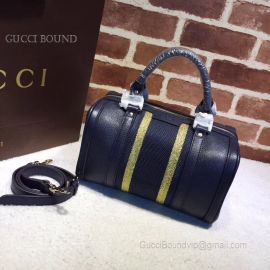 Gucci Vintage Web Original GG Boston Bag Navy Blue 269876