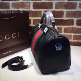 Gucci Vintage Web Original GG Boston Bag Red And Dark Green 247205