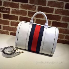 Gucci Vintage Web Original GG Boston Bag Bluish Violet And Red 247205