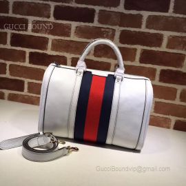 Gucci Vintage Web Original GG Boston Bag Bluish Violet And Red 247205