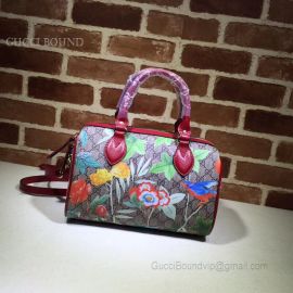 Gucci Tian GG Supreme Boston Bag Beautiful Flowers 409529