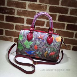 Gucci Tian GG Supreme Boston Bag Beautiful Flowers 409529