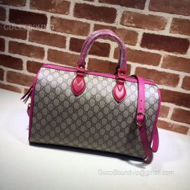 Gucci GG Supreme Guccissima Convertible Boston Bag Violet 409527