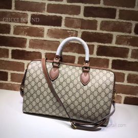 Gucci GG Supreme Guccissima Convertible Boston Bag Brown 409527