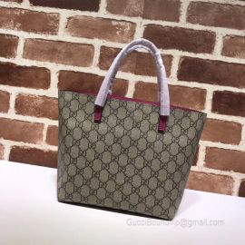 Gucci Childred GG Supreme Bow Tote Red 457232