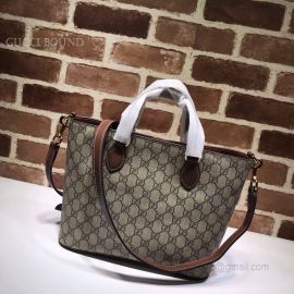 Gucci GG Supreme Tote Brown 473887