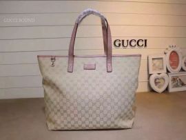 Gucci GG Red Canvas Large Tote Bag Canary Yellow 257244