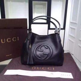 Gucci Soho Leather Tote Black 282309