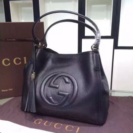 Gucci Soho Leather Tote Black 282309