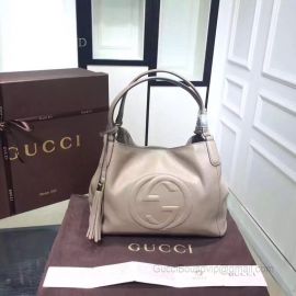 Gucci Soho Leather Tote Light Pink 282309