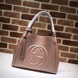 Gucci Soho Leather Tote Pink 282309