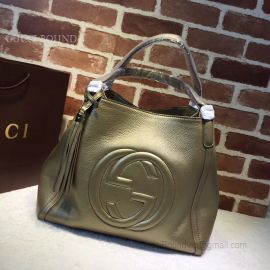 Gucci Soho Leather Tote Gold 282309