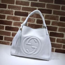 Gucci Soho Leather Tote White 282309