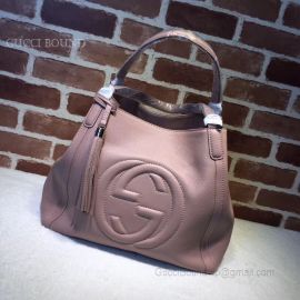 Gucci Soho Leather Tote Nude 282309