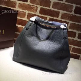 Gucci Soho Leather Tote Dark Gray 282309