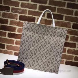 Gucci Pattern Print Soft GG Supreme Tote Red Cat 450950