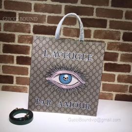 Gucci Pattern Print Soft GG Supreme Tote Eye 450950