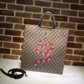 Gucci Kingsnake Print Soft GG Supreme Tote 450950