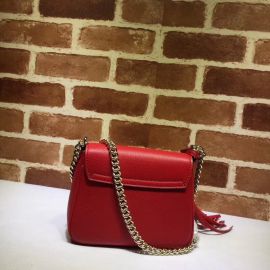 Gucci Soho Leather Chain Shoulder Bag Red 323190