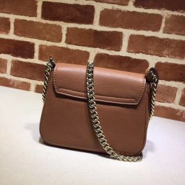 Gucci Soho Leather Chain Shoulder Bag Brown 323190