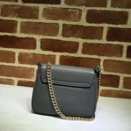 Gucci Soho Leather Chain Shoulder Bag Gray 323190