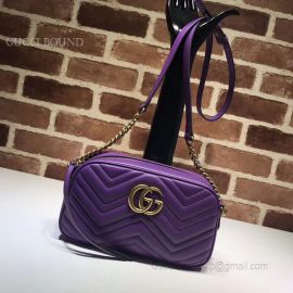 Gucci GG Marmont Small Matelasse Shoulder Bag Violet 447632