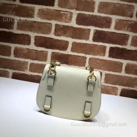 Gucci Leather Tiger Guccitotem Small Shoulder Bag White 495663